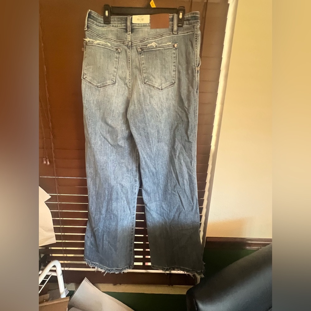 Judy Blue Flare Wide Leg Jeans in Classic Blue - Picture 4 of 5